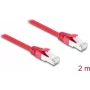 Delock RJ45-Netzwerkkabel Cat.6A S/FTP 2 m Rot (81185)