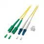 EFB Elektronik ECOFIBER Duplex Patchkabel LC-SC/APC OS2 G652D, 2 m, LSZH 2 mm, Gelb (O0362.2)