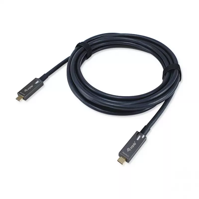 Equip USB-C 3.2 auf USB-C Active Optical Cable (AOC) 8K 60W PD 10m Schwarz
