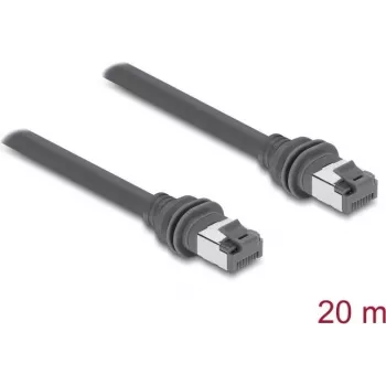 Delock RJ45 Patchkabel Cat.6 kompatibel mit Starlink Gen3 - 20 m grau