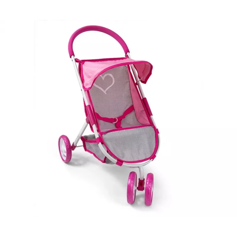 MILLY MALLY Puppenwagen Susie Prestige – Rosa/Grau/Weiß
