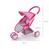 MILLY MALLY Puppenwagen Susie Prestige – Rosa/Grau/Weiß