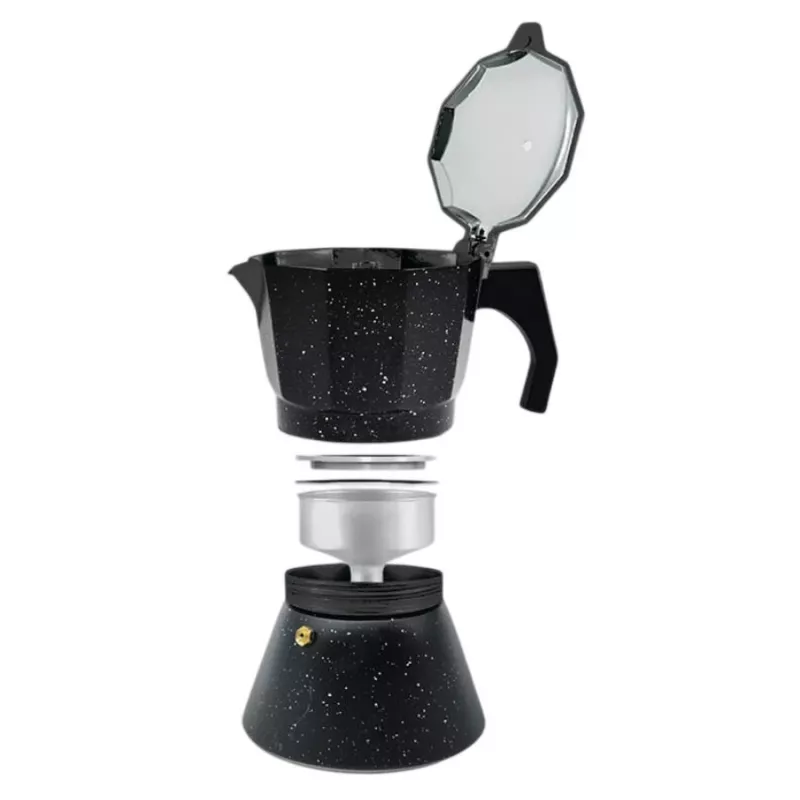 Maestro Granite MR-1667-3 Moka-Kaffeekocher 150ml 3 Tassen Grau