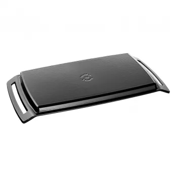 Staub Plancha induktionsfähige Gusseisen-Grillplatte, 38 cm, Schwarz