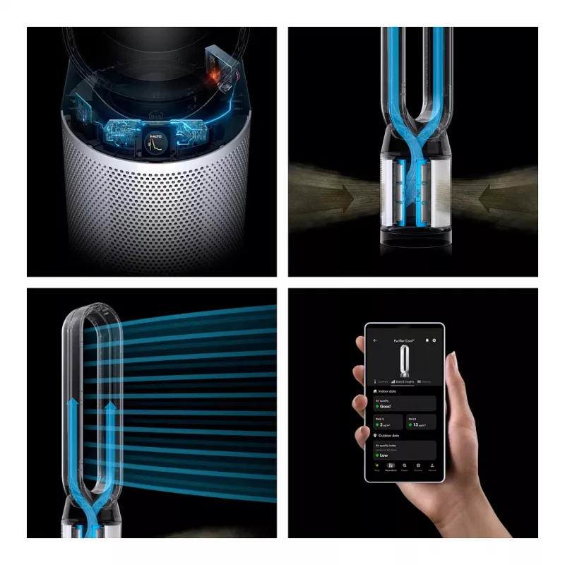 Dyson Purifier Cool PC1 Luftreiniger und Kühlventilator Silber/Weiß