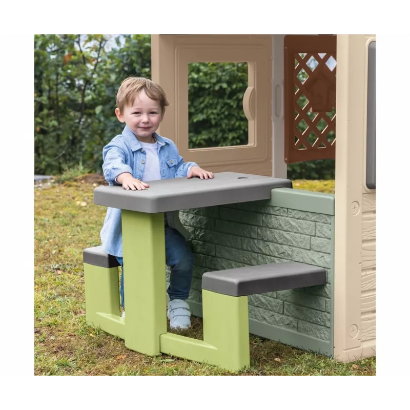 SMOBY Life Kinder-Picknicktisch Grün/Grau