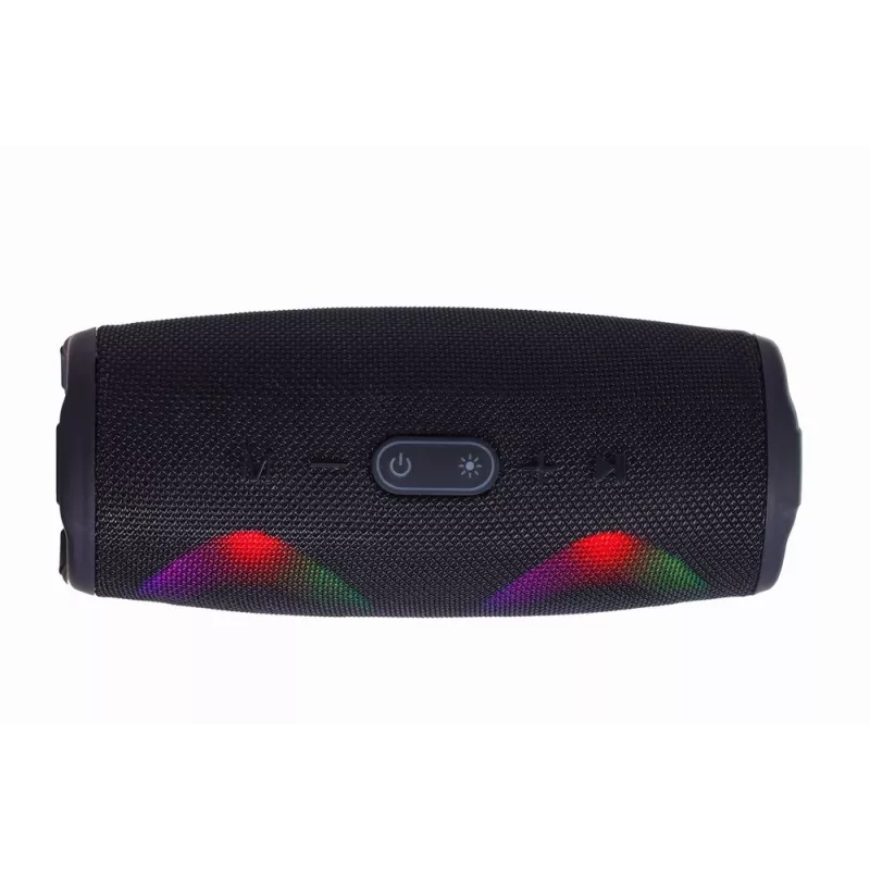 Gembird SPK-BT-LED-02 Tragbarer Bluetooth-Party-Lautsprecher, 10 W, Schwarz