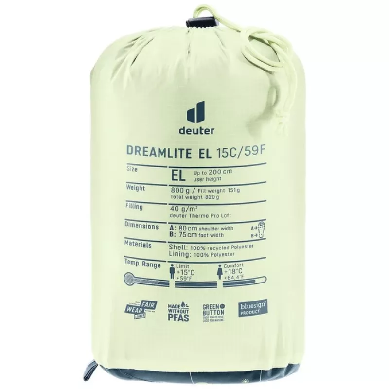 Deuter Dreamlite 10C/50F Schlafsack, Nautic/Breeze