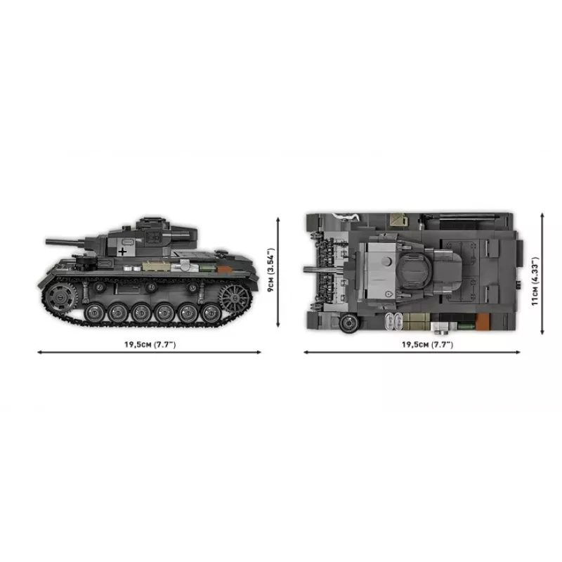 COBI Historical Collection Panzer III Ausf. H Bausatz, 963 Teile
