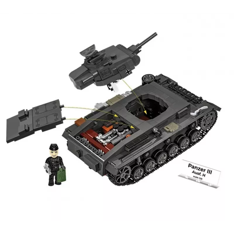 COBI Historical Collection Panzer III Ausf. H Bausatz, 963 Teile