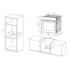 MPM-63-BO-30 Einbau-Elektrobackofen Schwarz, 67L, 9 Funktionen, Energieklasse A