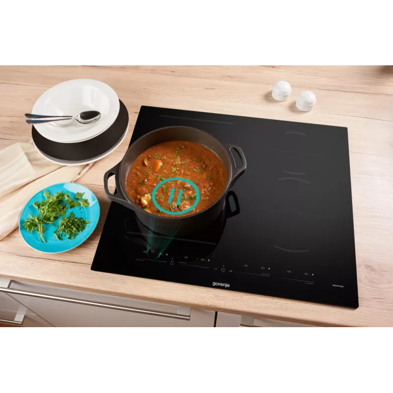 Gorenje Induktionskochfeld GI6432BSC 60 cm Schwarz mit PowerBoost, Timer, Kindersicherung