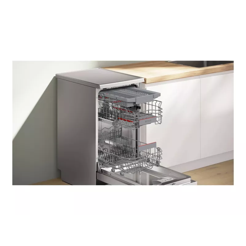Bosch SPS4HMI13E Freistehender Geschirrspüler, 45 cm, Energieklasse D, Inox