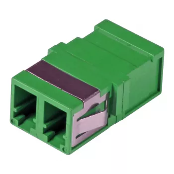 EFB-ELEKTRONIK LC Duplex OM5 LWL-Kupplung, einteilig, flanschlos, limettengrün, Keramikhülse