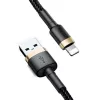 Baseus Cafule Lightning auf USB-A Kabel 1m Schwarz/Gold