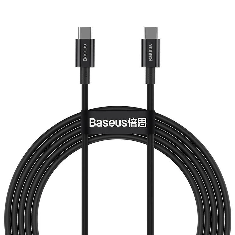 Baseus Superior USB-C auf USB-C Kabel 1m Schwarz 100W Schnellladung & Datensynchronisation