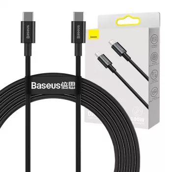 Baseus Superior USB-C auf USB-C Kabel 1m Schwarz 100W Schnellladung & Datensynchronisation