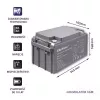 Qoltec 53037 AGM-Batterie 12V 65Ah max 780A