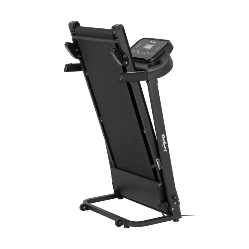 REBEL ACTIVE RBA-1001 Klappbares Elektrisches Laufband mit LCD-Display, 12 Programmen, 12 km/h, Silber/Schwarz