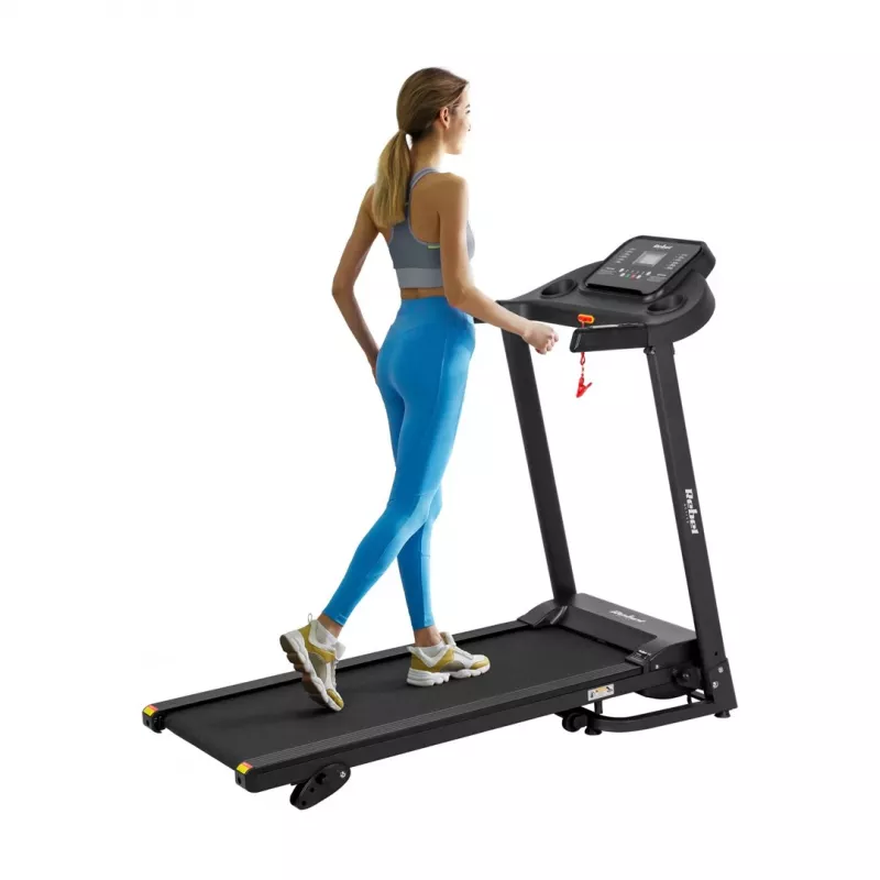 REBEL ACTIVE RBA-1001 Klappbares Elektrisches Laufband mit LCD-Display, 12 Programmen, 12 km/h, Silber/Schwarz