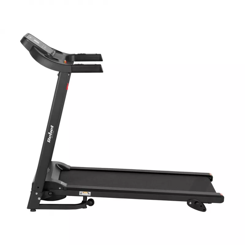 REBEL ACTIVE RBA-1001 Klappbares Elektrisches Laufband mit LCD-Display, 12 Programmen, 12 km/h, Silber/Schwarz