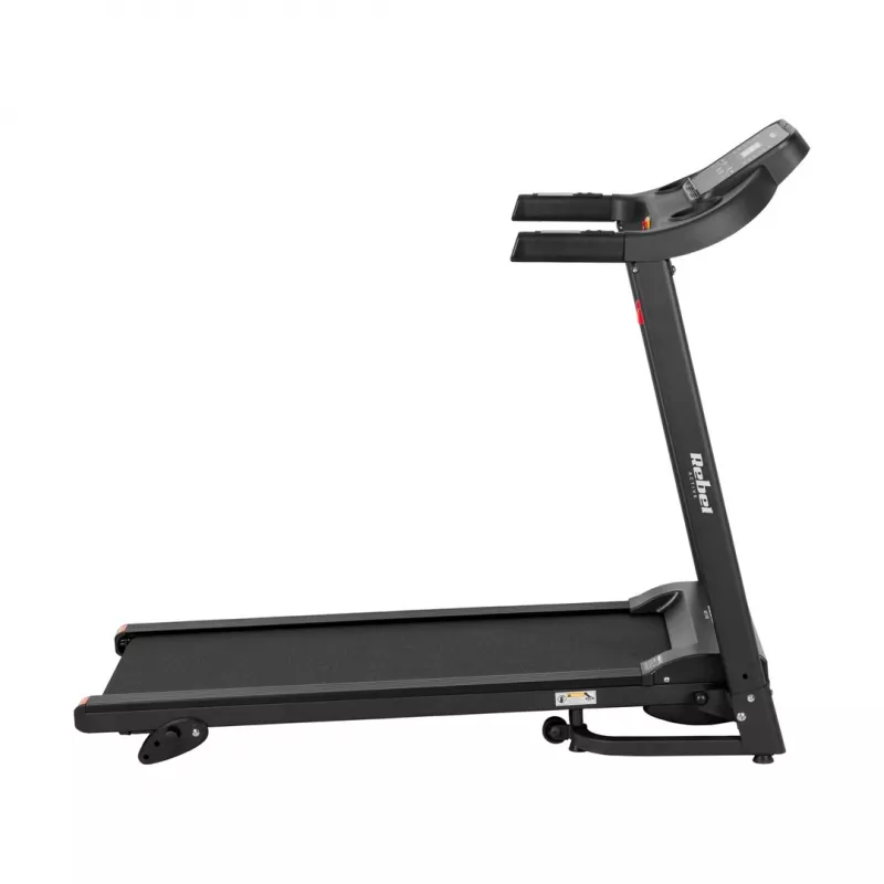 REBEL ACTIVE RBA-1001 Klappbares Elektrisches Laufband mit LCD-Display, 12 Programmen, 12 km/h, Silber/Schwarz