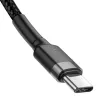 Baseus Cafule USB-C auf USB-C Kabel PD 2.0 QC 3.0 60W 1m (Schwarz/Grau)