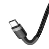 Baseus Cafule USB-C auf USB-C Kabel PD 2.0 QC 3.0 60W 1m (Schwarz/Grau)