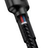 Baseus Cafule USB-C auf USB-C Kabel PD 2.0 QC 3.0 60W 1m (Schwarz/Grau)
