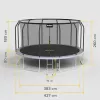 REBEL Active Trampoline PRO 14ft/427 cm mit Sicherheitsnetz und Leiter
