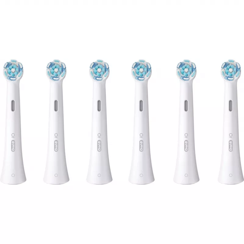 Oral-B iO Ultimate Clean Bürstenköpfe Weiß, 6 Stk. Ersatz-Zahnbürstenköpfe