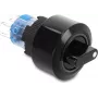 Delock Drehschalter für Installation 22 mm rastend 6x Lötanschluss IP65 Schwarz 20991