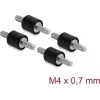 Delock Vibrationsdämpfer M4 x 0,7 mm D 10 x H 10 mm mit 2 x Außengewinde 4 Stück Schwarz (60798)