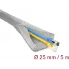 Delock Geflechtschlauch für EMV-Abschirmung, selbstschließend, 5 m x 25 mm (20995)