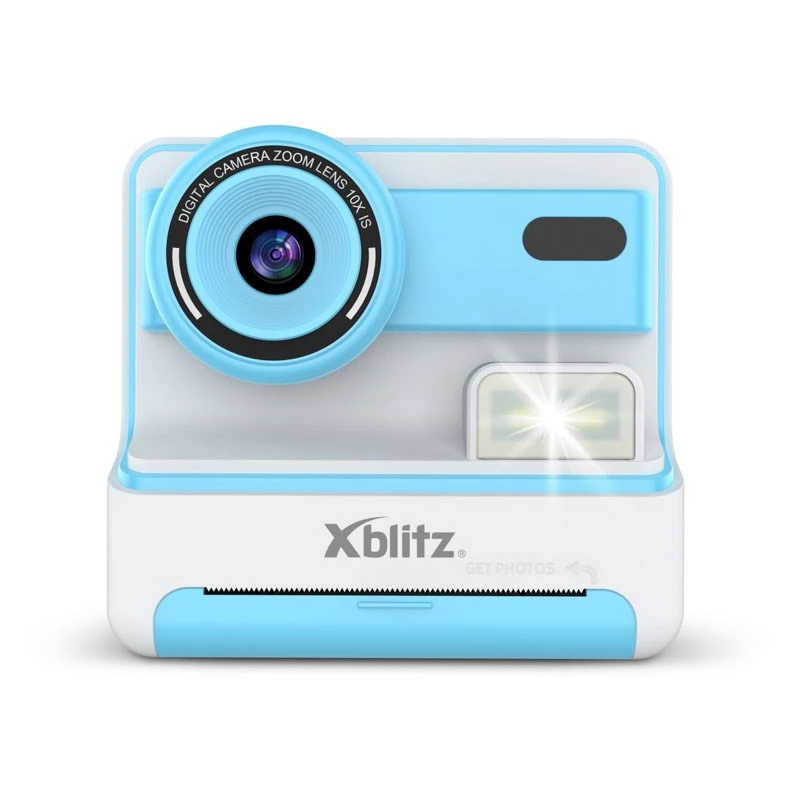 XBLITZ FLASH BLUE Sofortbildkamera mit Thermodrucker für Kinder