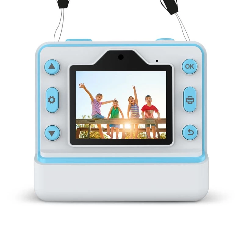 XBLITZ FLASH BLUE Sofortbildkamera mit Thermodrucker für Kinder