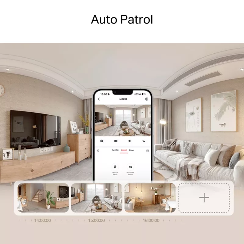 Mercusys MC230 Pan/Tilt AI Überwachungskamera für Zuhause mit Wi-Fi, 5 MP