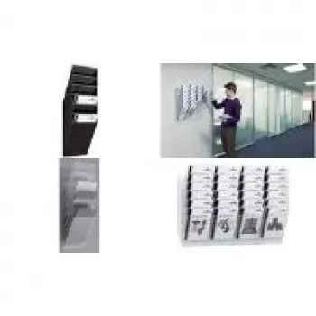 DURABLE FLEXIBOXX 6 A4 Prospekthalter Hochformat, transparent, wandmontierbar, 6 Fächer, 1709760400