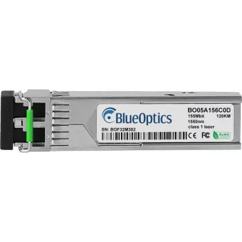 BlueOptics 551123 Kompatibler SFP-Transceiver, LC-Duplex, 100BASE-ZX, Singlemode-Faser, 1550nm, 120km, DDM, 0°C bis +70°C (551123-BO)