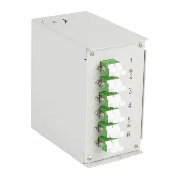 EFB-ELEKTRONIK DIN-Hutschienen-Box OS2 6xLC/APC Duplex-Kupplung ohne Pigtails (BHS60920.6)