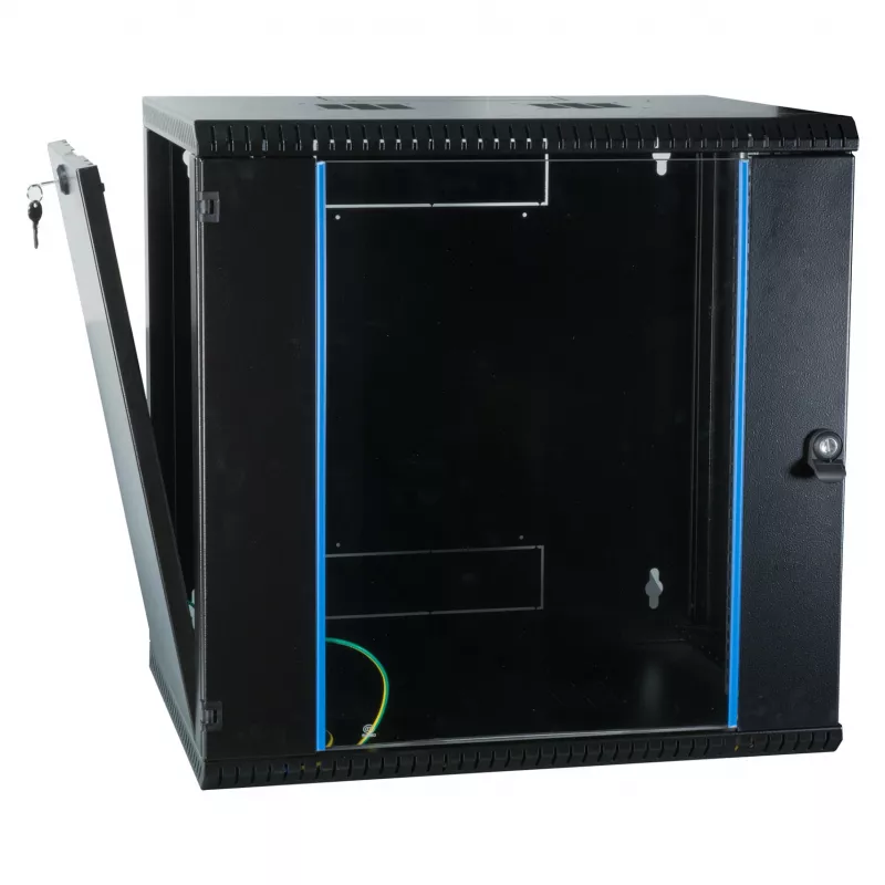 EFB Elektronik EFB 19-Zoll-Wandgehäuse 12U, feststehend, 1-teilig, RAL 9005, Tiefe 450 mm