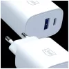3MK FlowPower 30W USB-A USB-C PD 3.0 QC 4+ Wandladegerät Weiß