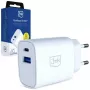 3MK FlowPower 30W USB-A USB-C PD 3.0 QC 4+ Wandladegerät Weiß
