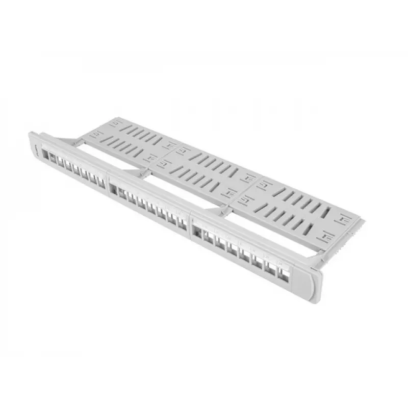 LANBERG PPKS-1124-S Keystone Patch Panel 19 inch 24 Port 1U UTP Cat.5e Grau