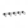 EFB-Elektronik 19 inch 1U Kabelmanagement-Panel, 5 x Doppelkabelhalter 110 mm, Frontblende RAL9005 (Tiefschwarz)