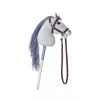 TOOTINY HOPPIHORSE Steckenpferd aus Plüsch A4, grau