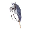 TOOTINY HOPPIHORSE Steckenpferd aus Plüsch A4, grau