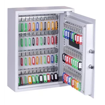 OLYMPIA GOsafe 50B Schlüsseltresor, Polypropylen (PP), grau, 71 Haken, Code, 450 x 360 x 120 mm