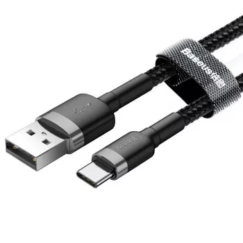 Baseus Cafule USB-A auf USB-C Kabel 0,5m Grau+Schwarz