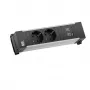 Bachmann Power Frame Tischsteckdosenmodul 2x Schuko USB-A USB-C 22W 0,2m GST18 Silber